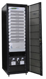 This is a picture of a modular 10-100KVA Three Phase UPS