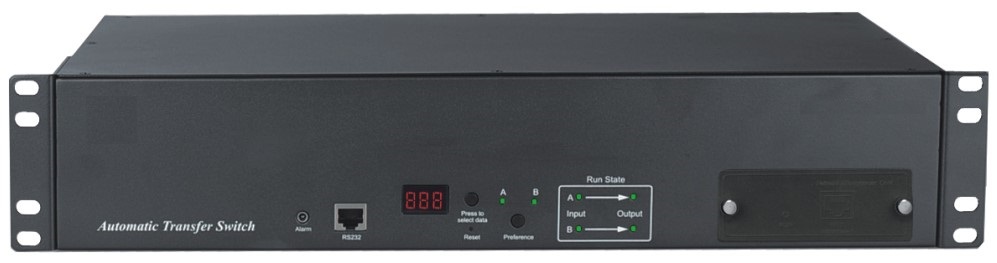 This is a picture of a 16 way IEC Transfer Switch with dual power redundancy