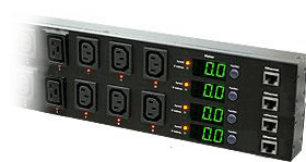 This is a picture of a 48 way switched PDU with IEC C13 & IEC C19 sockets