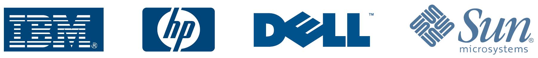 This is a picture of IBM, HP, Dell & SUN's logos