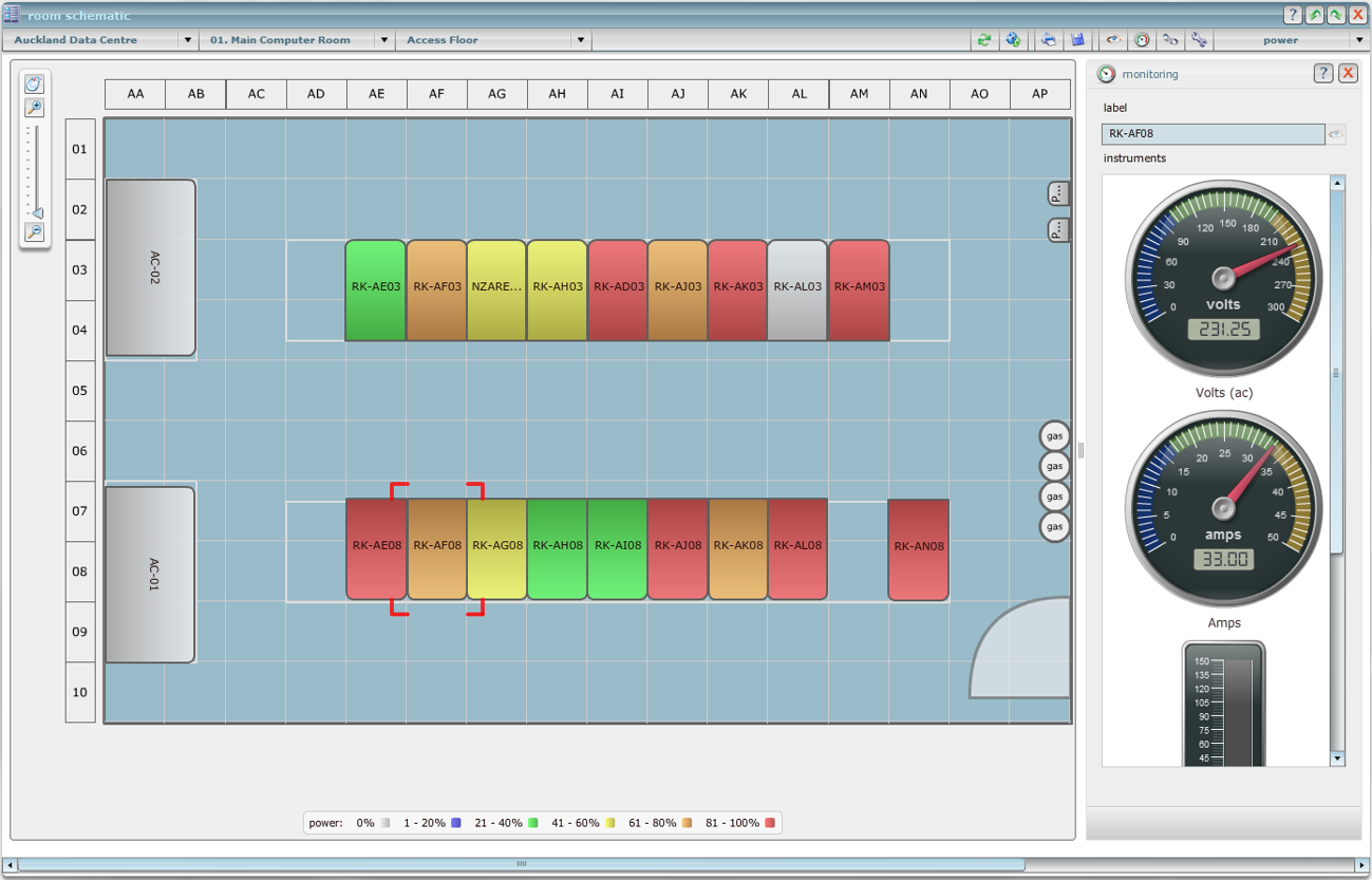 This is a picture of a data centre floor plan