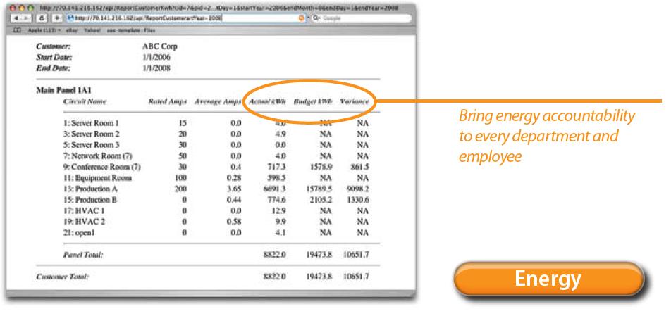 This is a picture of TP One's energy bill web screen shot