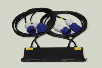 This is a picture of an inline power meter link box with dual 32A cables